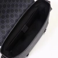 Gucci Women GG Messenger Bag Black GG Supreme Canvas Leather (10)