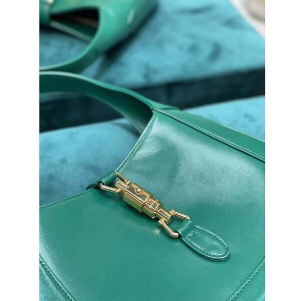 Gucci Women Jackie 1961 Small Shoulder Bag Emerald Green Leather (2)