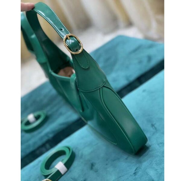 Gucci Women Jackie 1961 Small Shoulder Bag Emerald Green Leather (6)