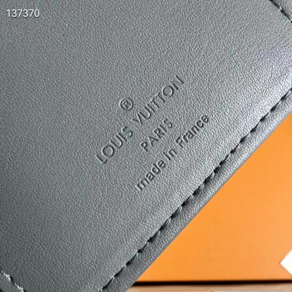 Louis Vuitton LV Unisex Brazza Wallet Anthracite Gray Monogram Shadow Calf Cowhide (3)