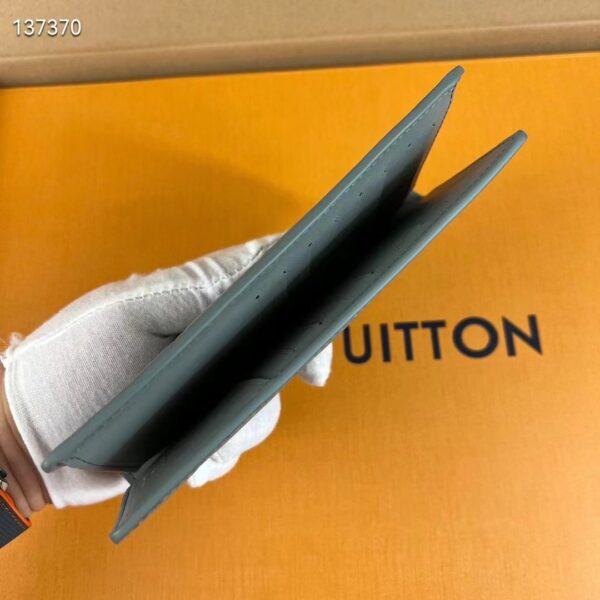 Louis Vuitton LV Unisex Brazza Wallet Anthracite Gray Monogram Shadow Calf Cowhide (6)