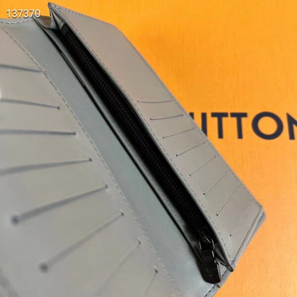 Louis Vuitton LV Unisex Brazza Wallet Anthracite Gray Monogram Shadow Calf Cowhide (8)