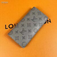 Louis Vuitton LV Unisex Brazza Wallet Anthracite Gray Monogram Shadow Calf Cowhide (5)