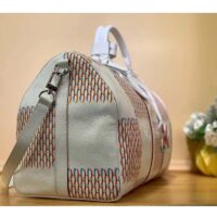 Louis Vuitton LV Unisex Keepall 50B White Damier Spray Cowhide Leather Textile Lining (2)