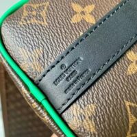 Louis Vuitton LV Unisex Keepall Bandoulière 25 Brown Green Monogram Macassar Coated Canvas (14)