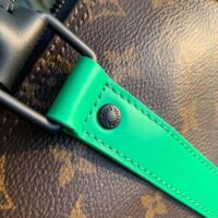 Louis Vuitton LV Unisex Keepall Bandoulière 25 Brown Green Monogram Macassar Coated Canvas (14)