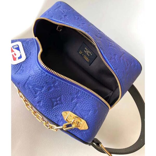 Louis Vuitton LV Unisex LV x NBA Dopp Kit Blue Embossed Taurillon Leather (10)