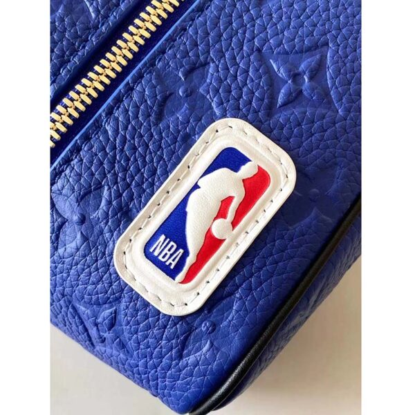 Louis Vuitton LV Unisex LV x NBA Dopp Kit Blue Embossed Taurillon Leather (4)