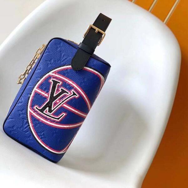 Louis Vuitton LV Unisex LV x NBA Dopp Kit Blue Embossed Taurillon Leather (5)