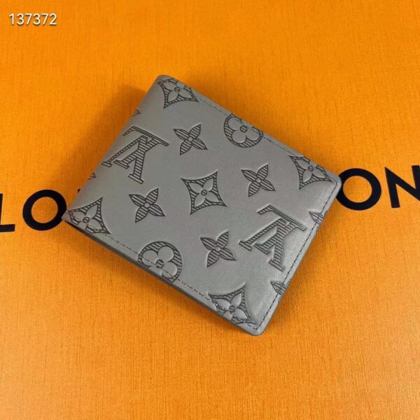 Louis Vuitton LV Unisex Multiple Wallet Anthracite Gray Monogram Shadow Calf Leather (1)