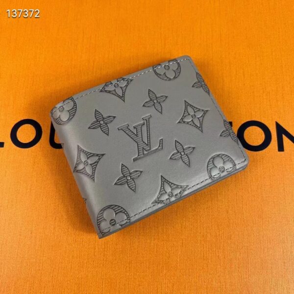 Louis Vuitton LV Unisex Multiple Wallet Anthracite Gray Monogram Shadow Calf Leather (4)