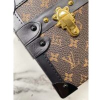 Louis Vuitton LV Unisex Petite Malle Handbag Monogram Coated Canvas Cowhide Leather (2)