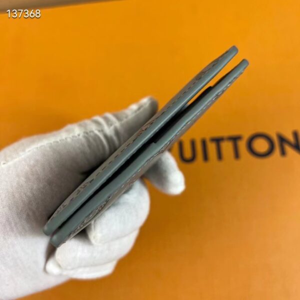 Louis Vuitton LV Unisex Pocket Organizer Anthracite Gray Monogram Shadow Calf Leather (1)