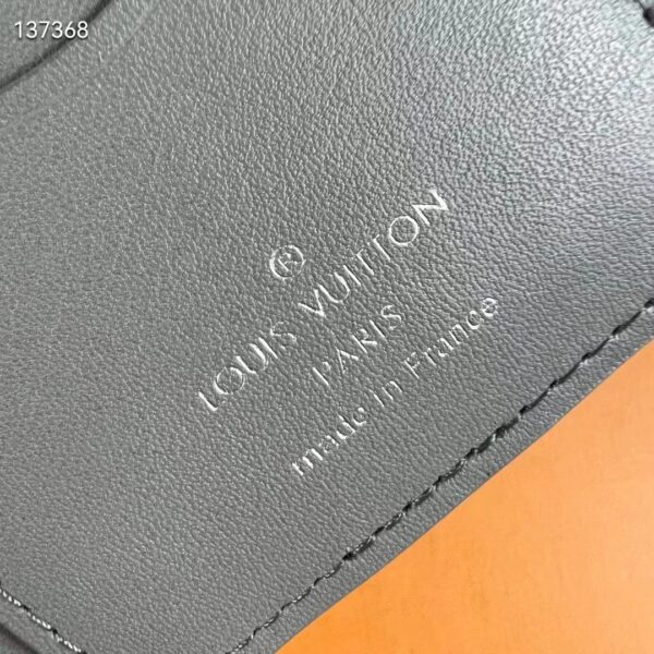 Louis Vuitton LV Unisex Pocket Organizer Anthracite Gray Monogram Shadow Calf Leather (4)