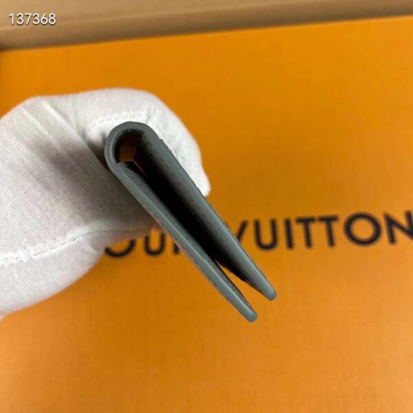 Louis Vuitton LV Unisex Pocket Organizer Anthracite Gray Monogram Shadow Calf Leather (7)