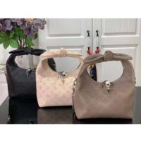 Louis Vuitton LV Unisex Why Knot MM Handbag Galet Beige Perforated Mahina Calf Leather (3)
