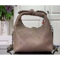 Louis Vuitton LV Unisex Why Knot MM Handbag Galet Beige Perforated Mahina Calf Leather (3)