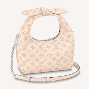 Louis Vuitton LV Unisex Why Knot PM Handbag Cream Beige Perforated Mahina Calf Leather