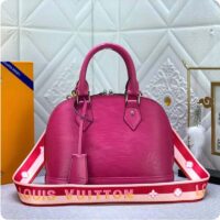 Louis Vuitton LV Women Alma BB Handbag Guimauve Purple Epi Grained Cowhide Leather (9)