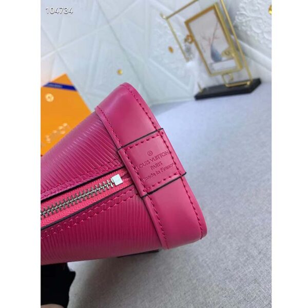 Louis Vuitton LV Women Alma BB Handbag Guimauve Purple Epi Grained Cowhide Leather (8)