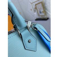 Louis Vuitton LV Women Alma BB Handbag Turquoise Blue Epi Grained Cowhide Leather (7)