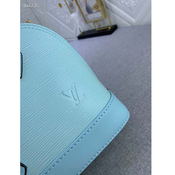 Louis Vuitton LV Women Alma BB Handbag Turquoise Blue Epi Grained Cowhide Leather (2)