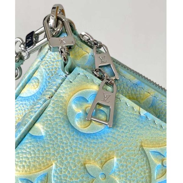 Louis Vuitton LV Women Multi Pochette Accessoires Green Sprayed Embossed Grained Cowhide (4)