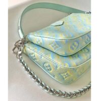 Louis Vuitton LV Women Multi Pochette Accessoires Green Sprayed Embossed Grained Cowhide (2)