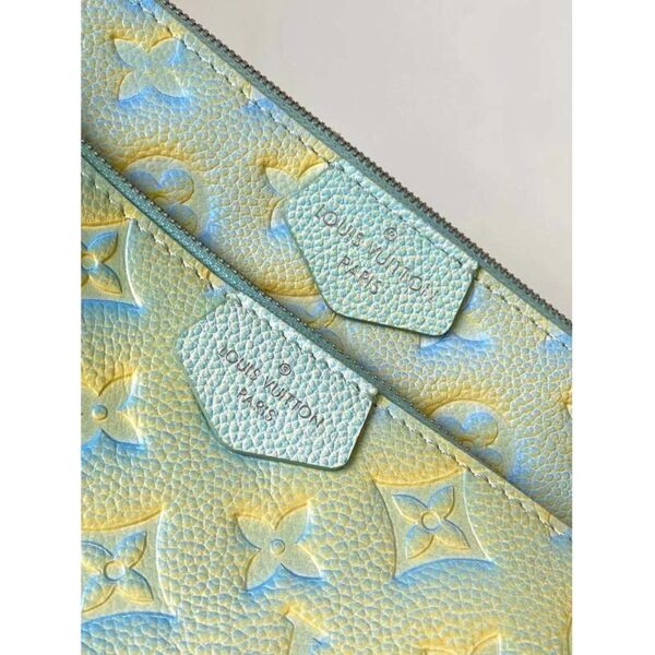 Louis Vuitton LV Women Multi Pochette Accessoires Green Sprayed Embossed Grained Cowhide (8)