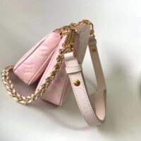 Louis Vuitton LV Women Multi Pochette Accessoires Pink Sprayed Embossed Grained Cowhide (2)