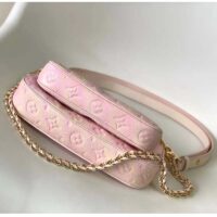 Louis Vuitton LV Women Multi Pochette Accessoires Pink Sprayed Embossed Grained Cowhide (2)