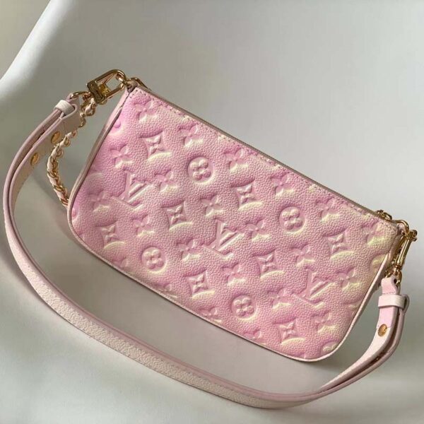 Louis Vuitton LV Women Multi Pochette Accessoires Pink Sprayed Embossed Grained Cowhide (8)