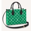 Louis Vuitton LV Women OnTheGo PM Tote Bag Green Monogram Jacquard Velvet