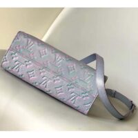 Louis Vuitton LV Women OnTheGo PM Tote Bag Purple Sprayed Embossed Grained Cowhide (12)