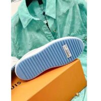Louis Vuitton LV Women Time Out Sneaker Light Blue Smooth Calf Leather (7)