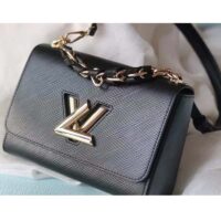 Louis Vuitton LV Women Twist MM Handbag Black Epi Grained Cowhide Leather (1)