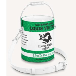 Louis Vuitton Unisex LV Paint Can Green Coated Canvas Cowhide Leather