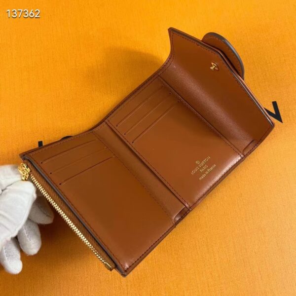 Louis Vuitton Unisex LV Pont 9 Compact Wallet Natural Tan Canvas Cowhide Leather (1)