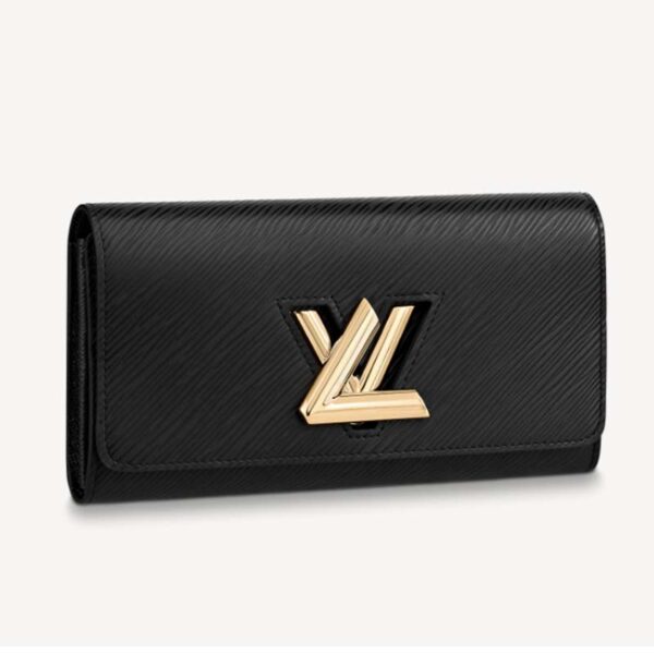 Louis Vuitton Unisex Twist Wallet Black Gold Epi Grained Cowhide Leather (9)