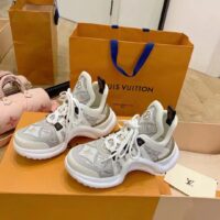 Louis Vuitton Women LV Archlight Sneaker Since 1854 Beige Jacquard Textile (2)