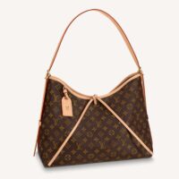 Louis Vuitton Women LV CarryAll MM Handbag Brown Monogram Coated Canvas (2)