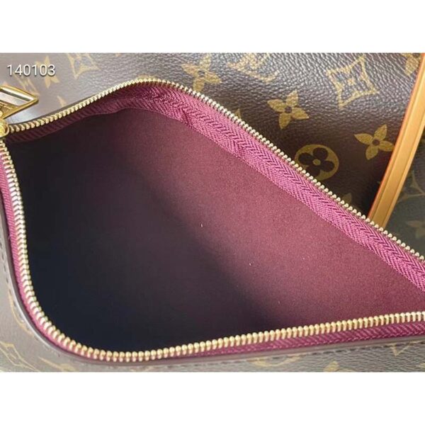 Louis Vuitton Women LV CarryAll MM Handbag Brown Monogram Coated Canvas (4)
