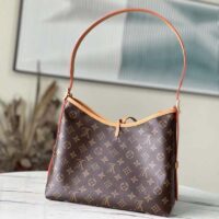 Louis Vuitton Women LV CarryAll PM Handbag Brown Monogram Coated Canvas (12)