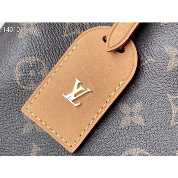 Louis Vuitton Women LV CarryAll PM Handbag Brown Monogram Coated Canvas (8)