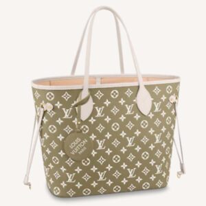 Louis Vuitton Women LV Neverfull MM Carryall Tote Bag Printed Embossed Grained Cowhide