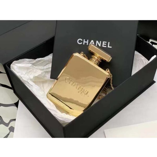 Chanel Women CC Evening Bag Metal Gold (9)