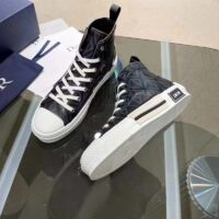 Dior Unisex B23 High Top Sneaker Black CD Diamond Canvas (9)