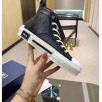 Dior Unisex B23 High Top Sneaker Black CD Diamond Canvas (9)