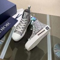 Dior Unisex B23 High Top Sneaker Gray CD Diamond Canvas (13)