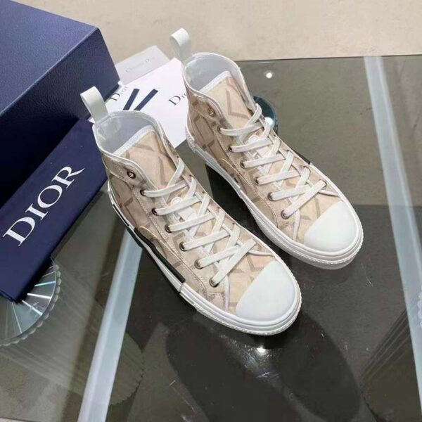 Dior Unisex B23 High Top Sneaker Natural CD Diamond Canvas (1)